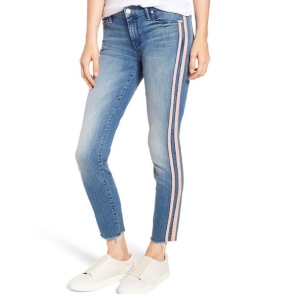 mother jeans with stripe